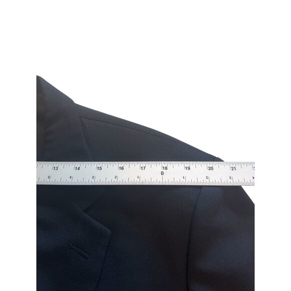 Vintage Wimbledon Of England Mens Navy Blazer 46R Wool Blend Suit Jacket Classic - Picture 10 of 11